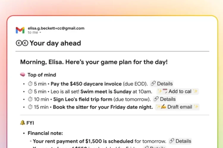 Google Umumkan ‘CC’, Asisten AI Pembuat Ringkasan Rutin untuk Email dan Kalender