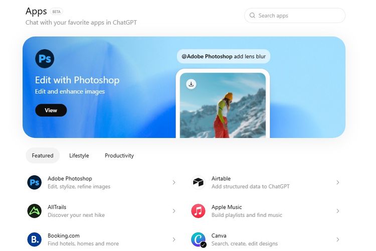 ChatGPT Kini Punya 'App Store'-nya Sendiri, Bisa Pakai Spotify & Canva Langsung di Chat
