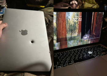 Ajaib! MacBook Air Jadi Tameng Peluru di Ukraina, Layar Berlubang Tapi Masih Berfungsi