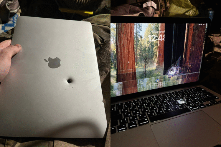 Ajaib! MacBook Air Jadi Tameng Peluru di Ukraina, Layar Berlubang Tapi Masih Berfungsi