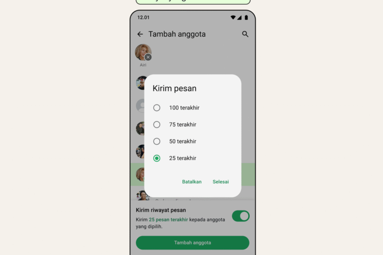 Tak Perlu Tanya Ulang, Anggota Baru Grup WhatsApp Kini Bisa Lihat Obrolan Sebelumnya
