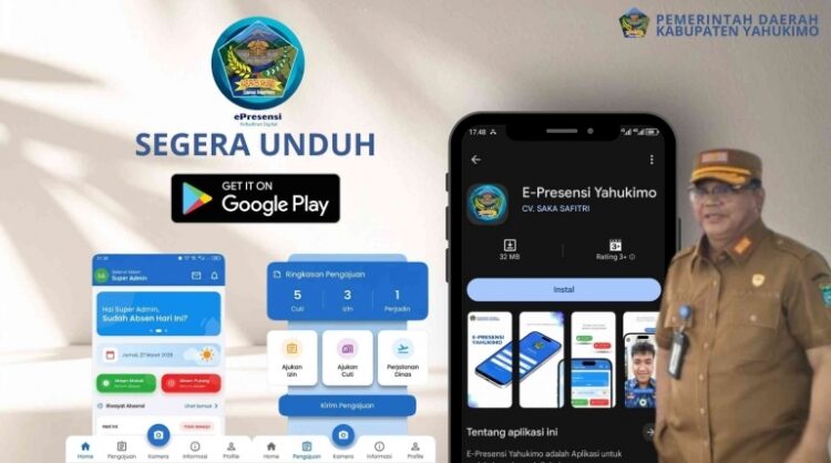 Yahukimo Uji Coba E-Presensi di 4 OPD, Sekda Redison Manurung: Langkah Awal Menuju Birokrasi Modern