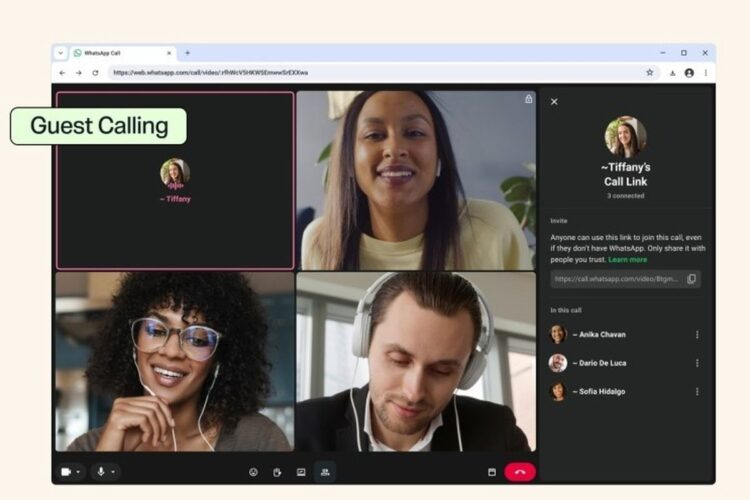 WhatsApp Rilis Fitur Guest Calling, Bisa Panggilan Video Tanpa Perlu Akun